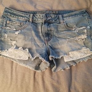 American Eagle Low Rise Demin Shorts
